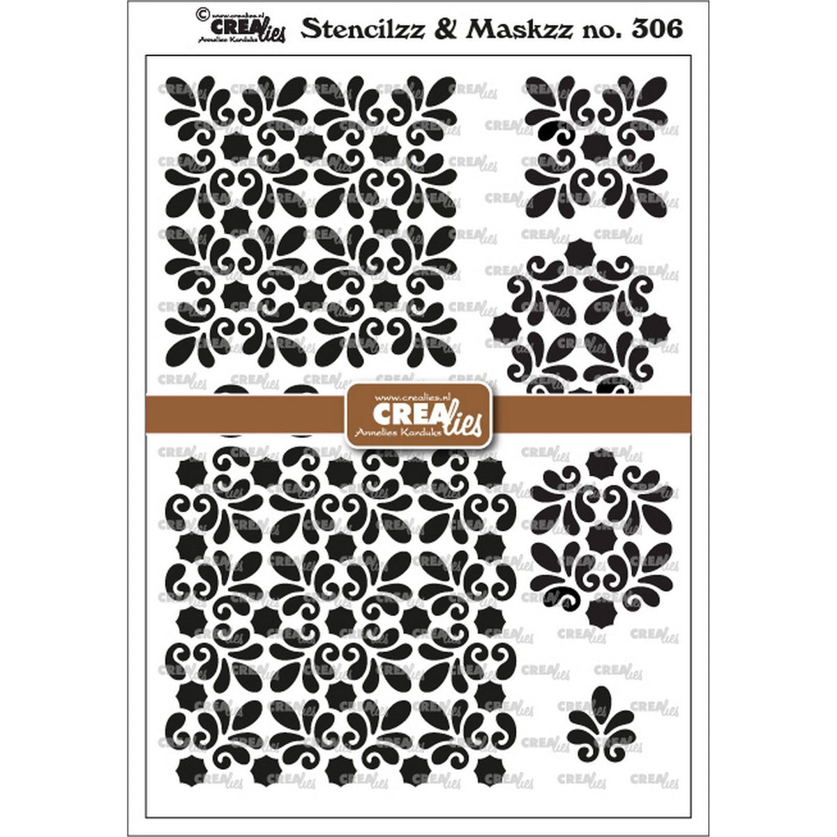 Crealies • stencilzz maskzz nr.306 amber partial design