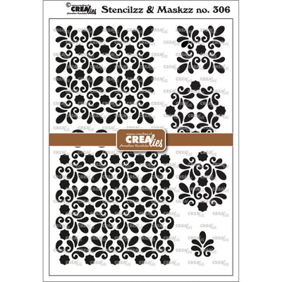 Crealies • stencilzz maskzz nr.306 amber partial design
