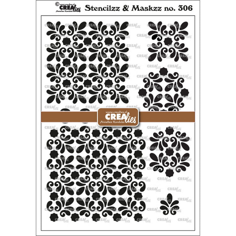 Crealies • stencilzz maskzz nr.306 amber partial design