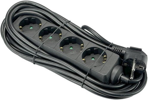 Stroomlijn tcd ra 4-voudig 1,5 meter snoer zwart 6672399