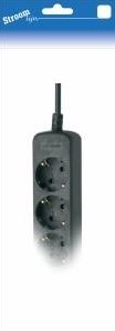 Stroomlijn tcd ra 4-voudig 1,5 meter snoer zwart 6672399