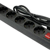 Stroomlijn tcd ra 6-voudig 1,5 meter snoer zwart 6672011