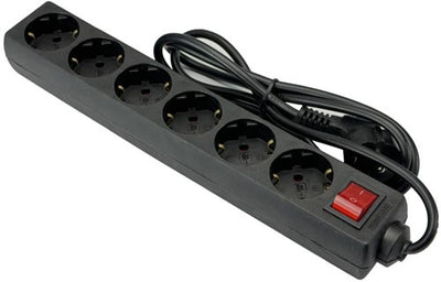 Stroomlijn tcd ra 6-voudig 1,5 meter snoer zwart 6672011