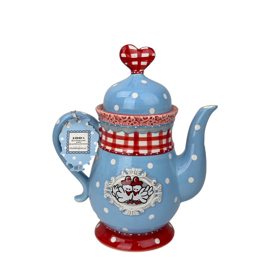 Studio koekepeer theepot 1l blauw