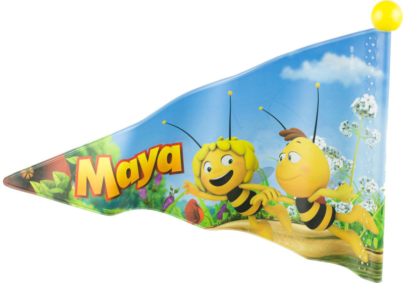 fietsvlag Maya de Bij junior 150 cm vinyl wit geel