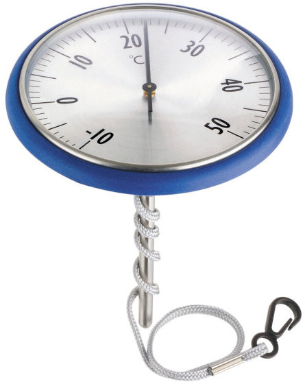 Summer fun Thermometer boei RVS blauw