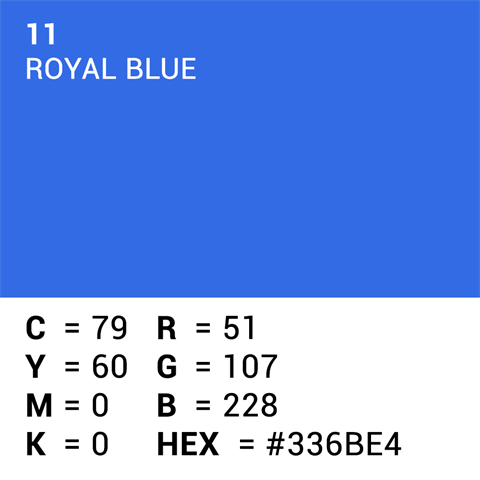 Superior Achtergrondpapier 11 Blue Chroma Key 1,35 x 11m