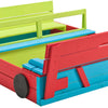 SwingKing Zandbak Auto 120 x 100 x 20 cm hout blauw groen rood