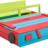SwingKing Zandbak Auto 120 x 100 x 20 cm hout blauw groen rood