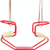 SwingKing Duoschommel 92 x 44 x 53 cm Staal Hout Rood Naturel