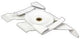 Enzo systeemplafondklem tbv. rail 3-fasen wit - 5050403