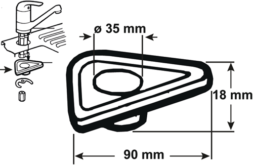 Cornat verstevigingsplaat voor kranen pvc - t351901