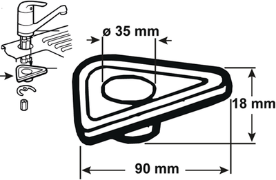 Cornat verstevigingsplaat voor kranen pvc - t351901