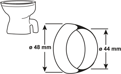 Cornat buitenverbinding wc 44mm 48mm - t360299