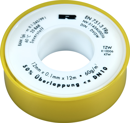 Cornat teflon lint 12x0.1mm (12m) gas - t380700