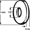 Cornat rozet 1 2x5mm ms - t384101