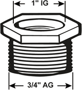Cornat messing ms verloopstuk vm 1''x3 4 - t396302 - afbeelding 2