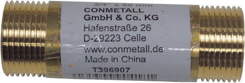 Cornat messing ms buisnippel mm 3 4 80mm - t396907