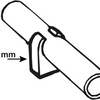 Cornat enkele clip koperbuis 28mm (2st) - t560406