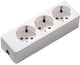 Enzo tafelcontactdoos ra 3v langwerpig met kinderbeveiliging wit - 6871812