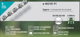 Buzaglo taya ketting nove-91 1 2x5 64x136 e-bike, 9 speed, zilver - afbeelding 3