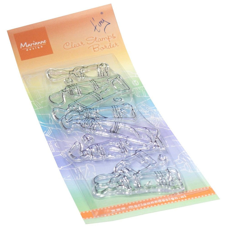 Marianne design • clear stamps tiny's border paint tubes