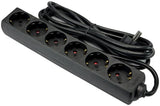 Enzo tcd ra 6-voudig 3m snoer zwart - 6672631 - afbeelding 2
