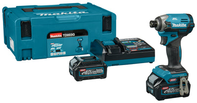 Makita td003gd201 | accu slagschroevendraaier | 40v max | 2 x 2.5 ah accu + lader - td003gd201