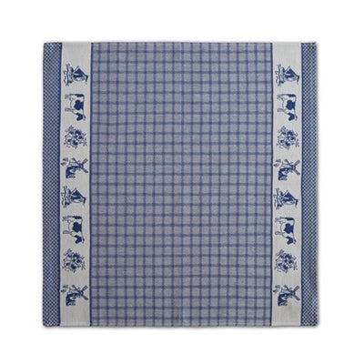 Ddddd theedoek dutchie blauw 60x65cm 6 stuks