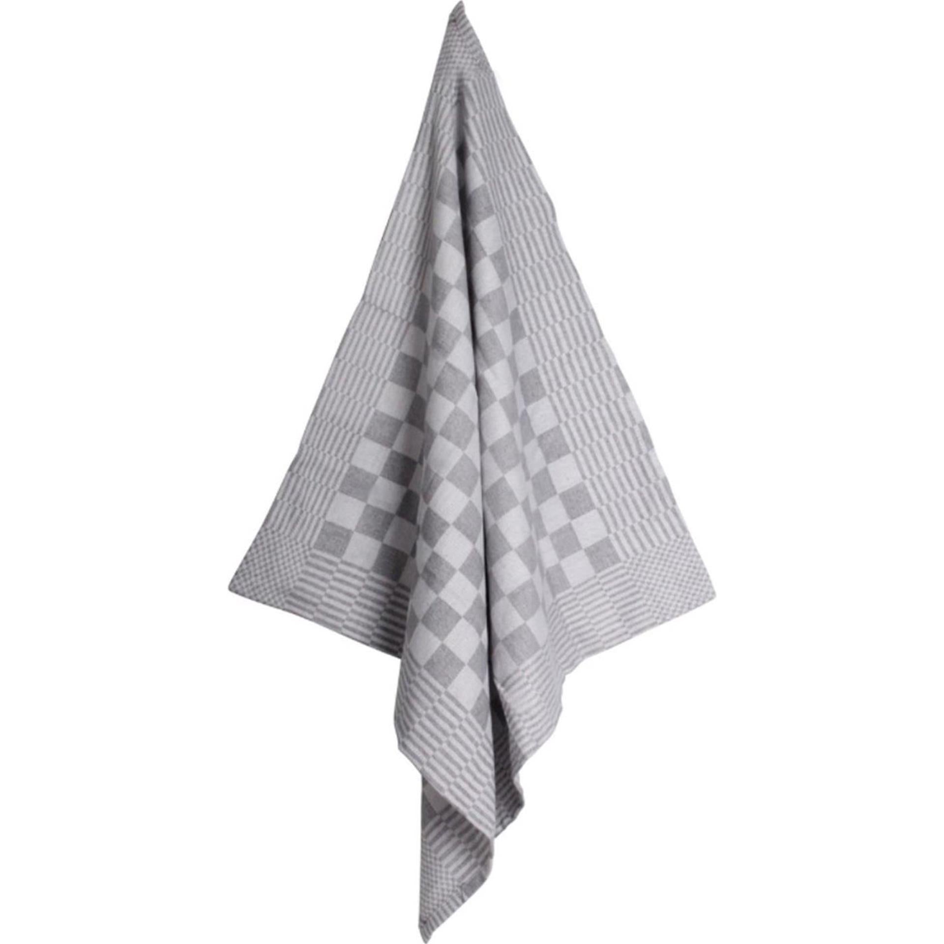 Koksdoek grijs grote ruit 70x70cm pak a 12 st.