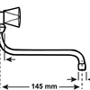 Cornat zwenkuitloop wandkraan s-vorm 150mm - tec351001