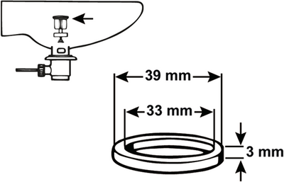 Cornat dichting o-ring 33x3mm afvoerplug - tec380242