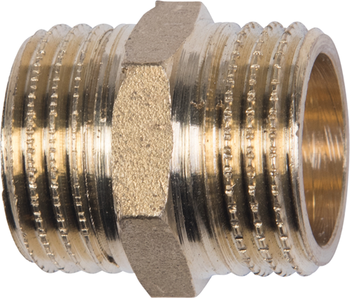 Cornat messing ms dubbelnippel mm 3 8 - t396600