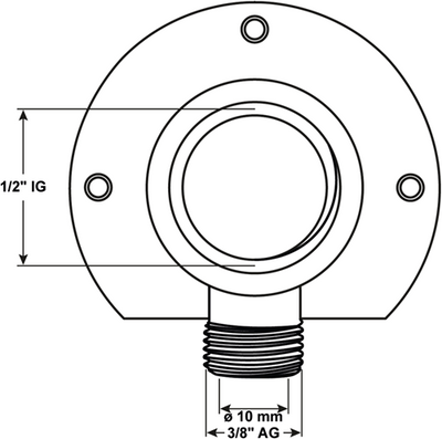Cornat klemkoppeling ch muurplaat 1 2vx10 - tec5826141