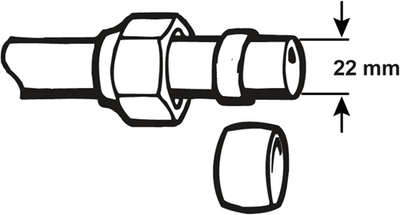 Cornat knelkoppeling ms ring 22mm (2st) - tec589080