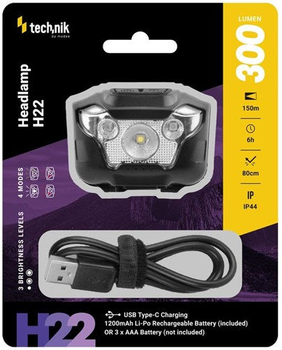 Enzo technik led hoofdlamp oplaadbaar 300 lumen - 5720170