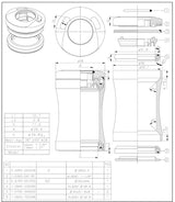 Tecora balhoofdstel1 1 8 inch semi geintegreerd met kabel doorvoer - afbeelding 2