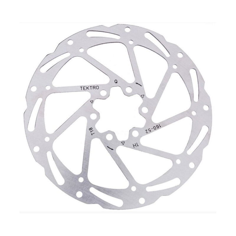 Tektro schijfrem rotor tr180-52 ø180x1.85mm, zilver