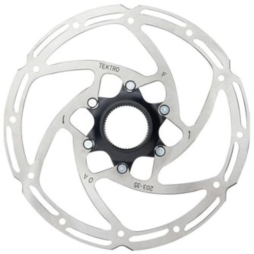 Tektro schijfrem rotor tr203-35 ø203mm, centerlock, zilver
