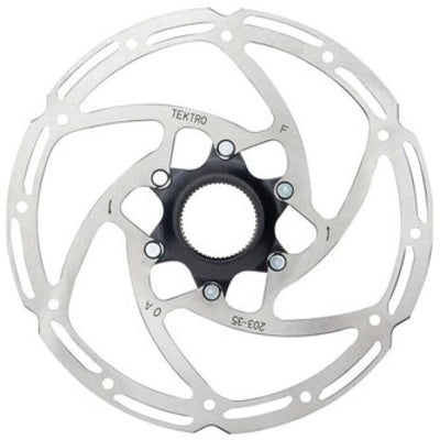 Tektro schijfrem rotor tr203-35 ø203mm, centerlock, zilver