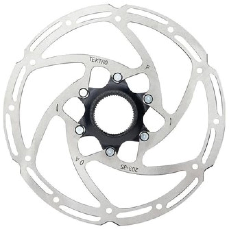 Tektro schijfrem rotor tr203-35 ø203mm, centerlock, zilver