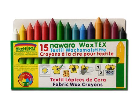 Ökonorm wax tex nawaro, textielwaskrijtjes - 15 kleuren