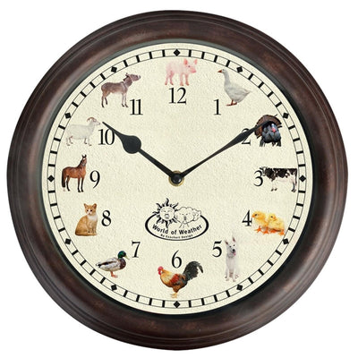 Esschert design klok met dierengeluid