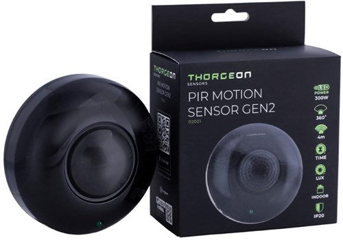 Enzo thorgeon bewegingsmelder opbouw plafond 360 graden zwart - 3900521