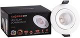 Enzo thorgeon led inbouwspot 8,2w dimtowarm 96mm rond verstelbaar wit - led4680 - afbeelding 2