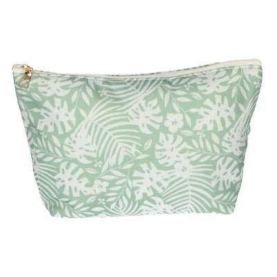 Traveller toilettas palm groen wit 30cm x 19.5cm