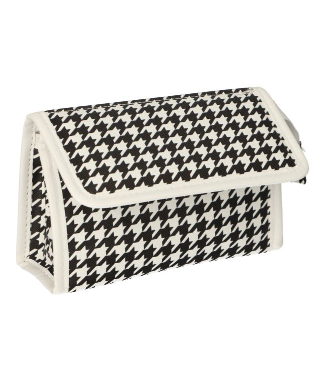 Traveller spiegeltas pied-de-poule 16.5cm x 11cm
