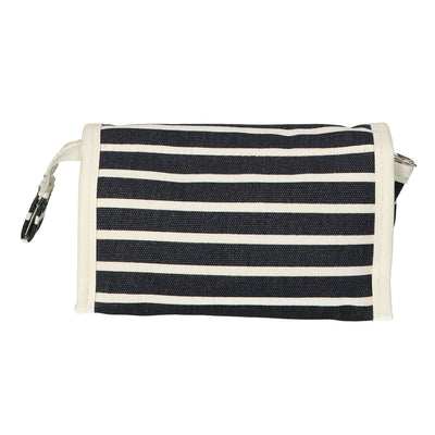 Traveller spiegeltas stripe blauw sports classic 16.5x11cm