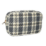Traveller toilettas box tweed ruit 26x16cm - afbeelding 1