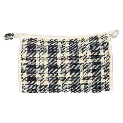 Traveller toilettas tweed ruit 26x16cm